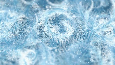 Seamless Growing Frost Pattern Background For Films About Nature Ice