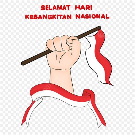 Gambar Hand Holding And Raising Indonesia Bendera Putih Merah Untuk