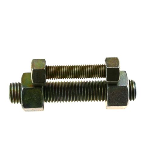 Astm A B Stud Bolt With A H Nut Asme B Zinc Nickel Plated Stud Bolt With Two Nut