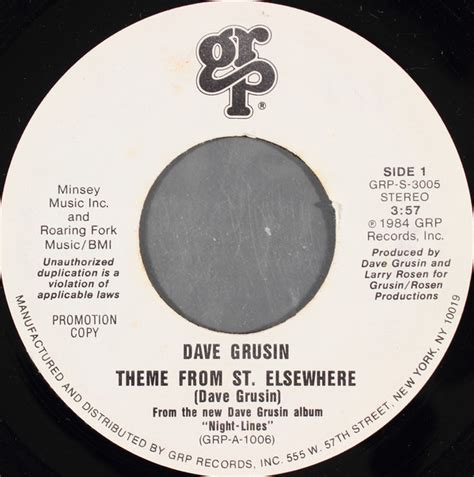 Dave Grusin - Theme From St. Elsewhere (1984, Vinyl) | Discogs