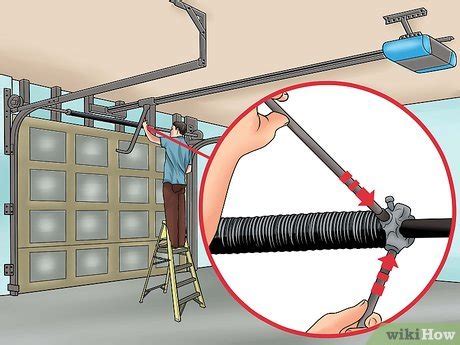 If your garage spring assembly is different from this, parts of these instructions may be helpful, but other parts may give dangerous, inaccurate directions which could cost you a lot of time and money should you attempt to. How to Adjust a Garage Door Spring (with Pictures) - wikiHow