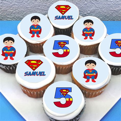 Superman Edible Cupcake Toppers Deezee Designs