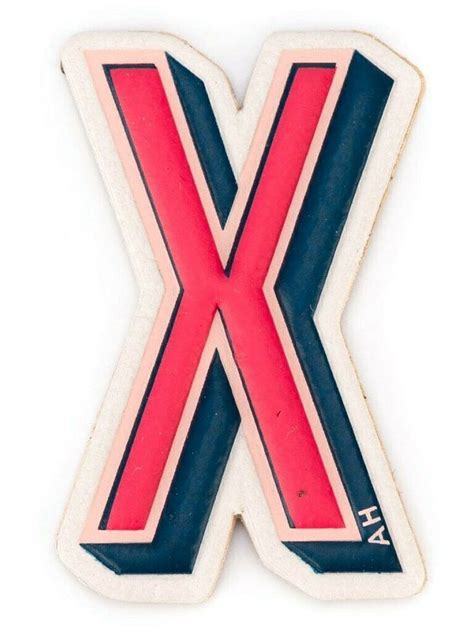 Anya Hindmarch Letter X Sticker Vintage Multicolour Ebay In 2022