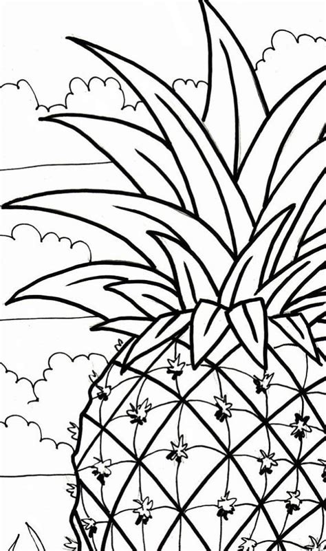 Free palm tree coloring pages for kids and adults. Pineapple coloring page embroidery pattern digital