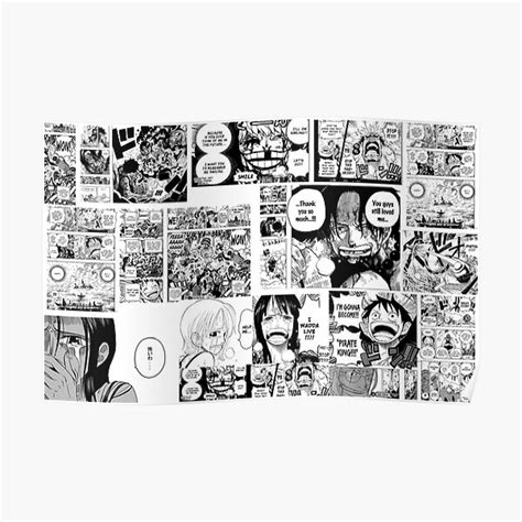 One Piece Manga Collage Poster For Sale By Livinhailey Redbubble