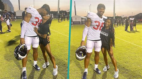Simone Biles And Her Babefriend Jonathan Owens Share A Sweet Kiss During His Football Practice
