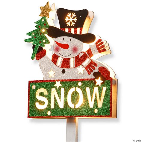 National Tree Company Pre Lit 35 In Snowman With Snow Sign