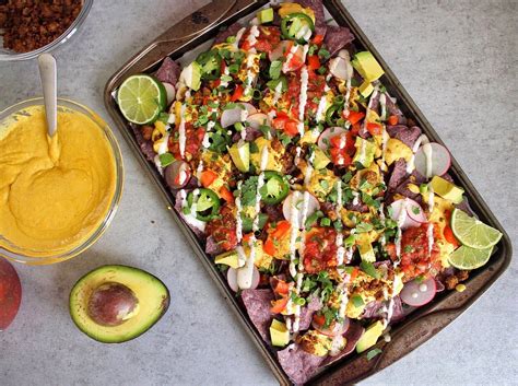 We are not certified nutritionists. Loaded Vegan Nachos with Sunflower Seed Queso | Diet ...