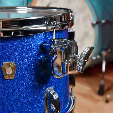 Ludwig Classic Maple 121418 3pc Drum Kit Blue Sparkle Chicago