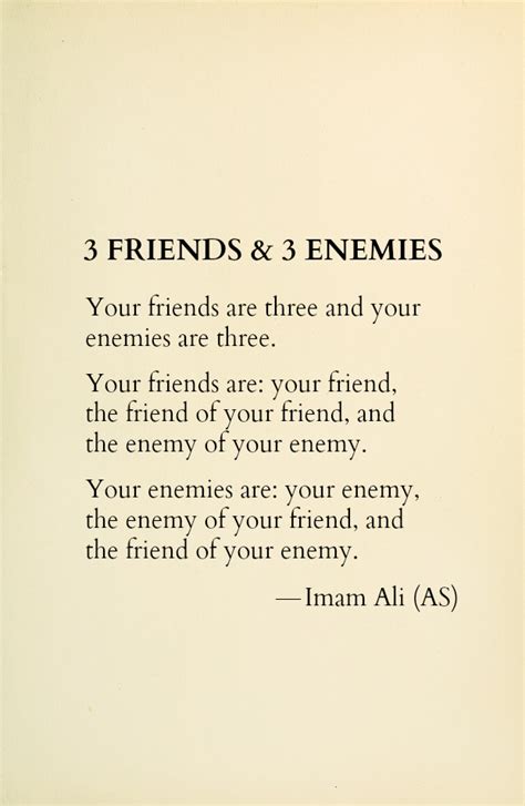 Hazrat Ali Quotes Friends Enemies Your Friends Are Three And
