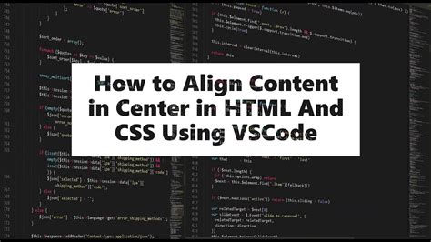 How To Align Content In Center In Html And Css Using Vs Code Red