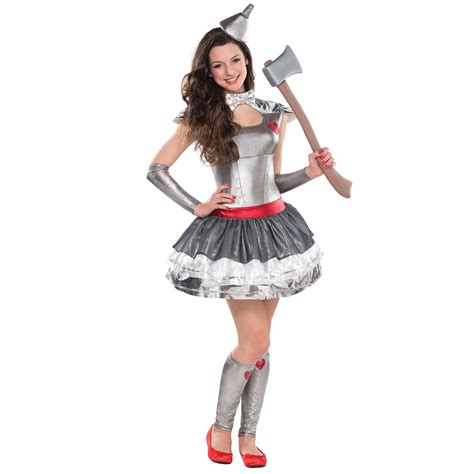 Teen Tin Heartthrob Lady Wizard Fancy Dress Of Oz Girl Party Costume