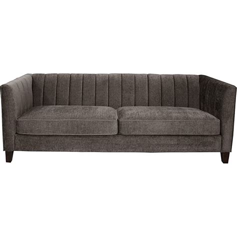 Acanva Luxury Modern Channel Tufted Velvet Sofa For Living