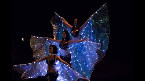 Phoenix Belly Dance Professional Oriental Troupe Perform Led Wings Youtube