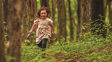 Child Running Through Woods Tug Hill Tomorrow Land Trust