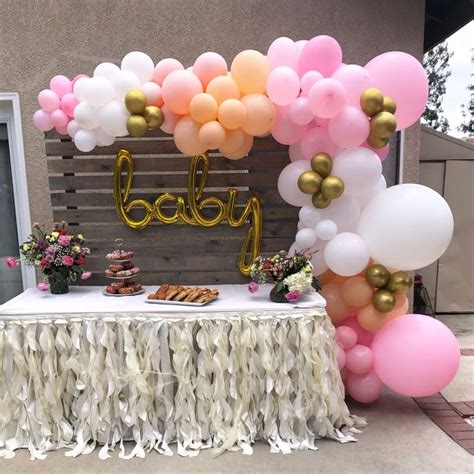 Garland Balloon Set Up💫 Pinkwhiteivory And Gold In 2020