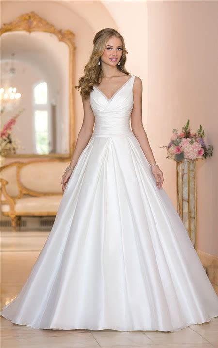 Which is why we've searched high and low for the best simple wedding dresses out there that will make you stand out in the best of ways. Simple Ball Gown V Neck Low Back Ruched Taffeta Wedding ...