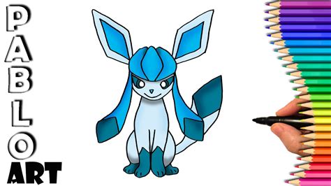How To Draw Glaceon From Pokemon Learn To Draw Step By Step Youtube