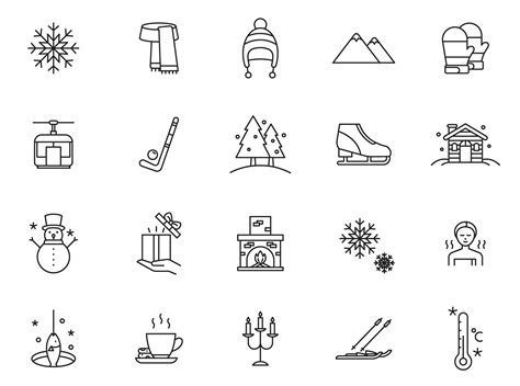20 winter vector icons