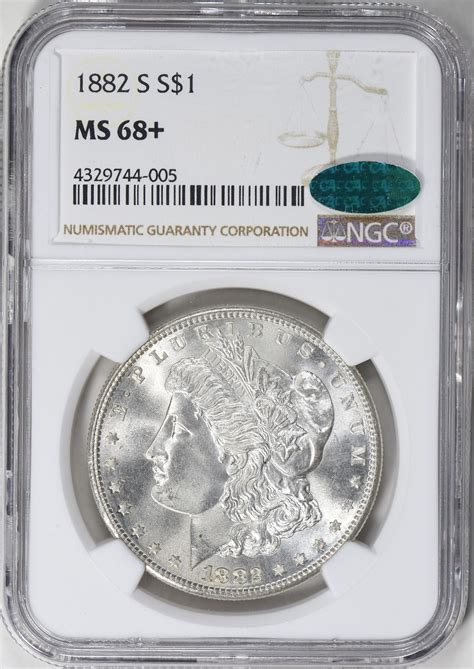 1882 S Morgan Silver Dollar Ngc Ms 68 Cac Silverandtradedollars