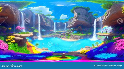 Nature S Symphony: AI-Curated Landscape with Flower, River, and Forest