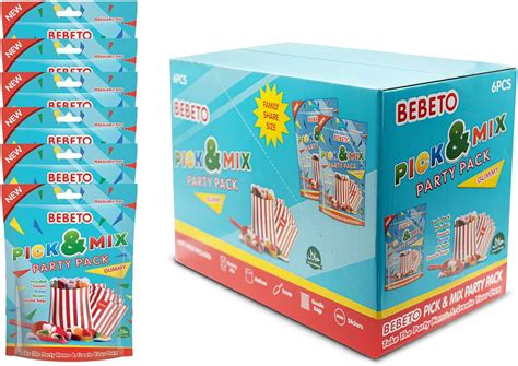 Bebeto Pick And Mix Party Pack Chewy Gummy Sweets And Mini Marshmallows