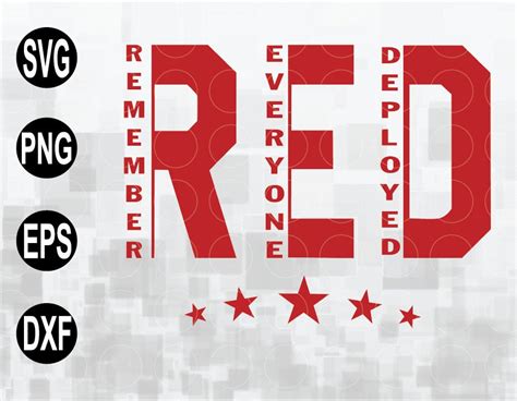 Remember Everyone Deployed Svg Red Friday Svg Red Svg Armed Etsy