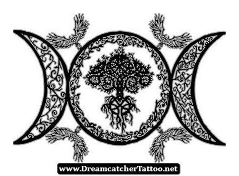 Moon Goddess Dreamcatcher Tattoo 17 - http://dreamcatchertattoo.net