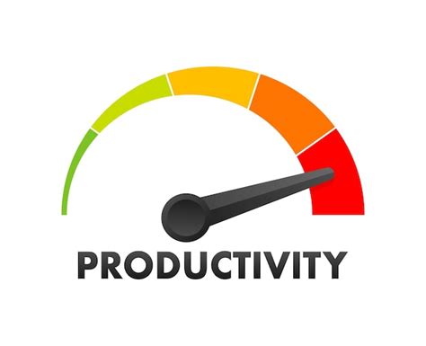 Premium Vector Productivity Icon On Speedometer High Productivity