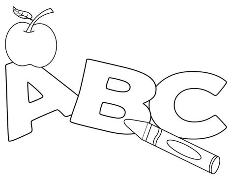 Coloring Pages Simple Abc Coloring Page