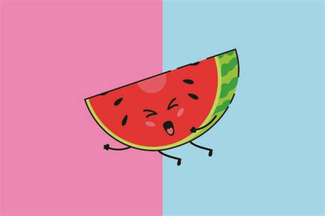 Watermelon Kawaii Cute Illustration 3 Graphic By Purplebubble · Creative Fabrica