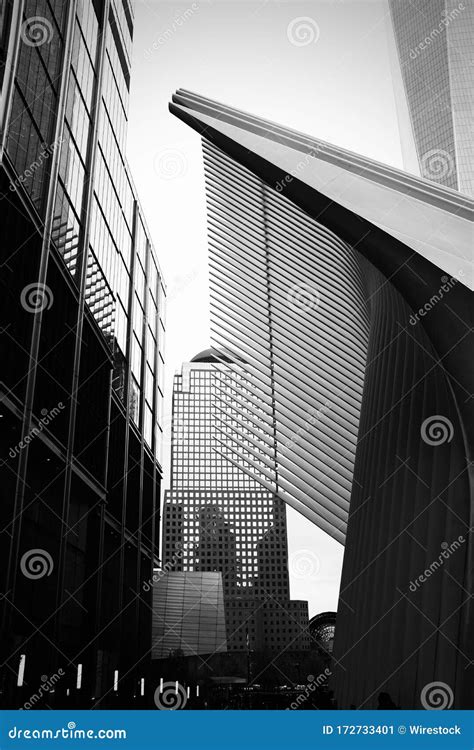 Grayscale Shot Of Beautiful Modern Architectural Buildings In The City