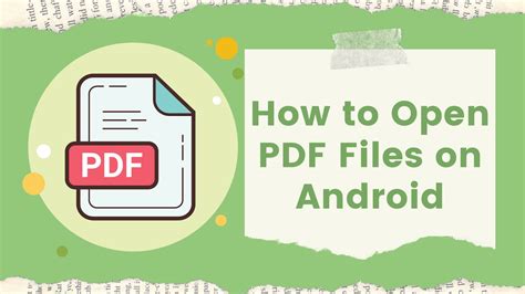 How To Open Pdf Files On Android Youtube