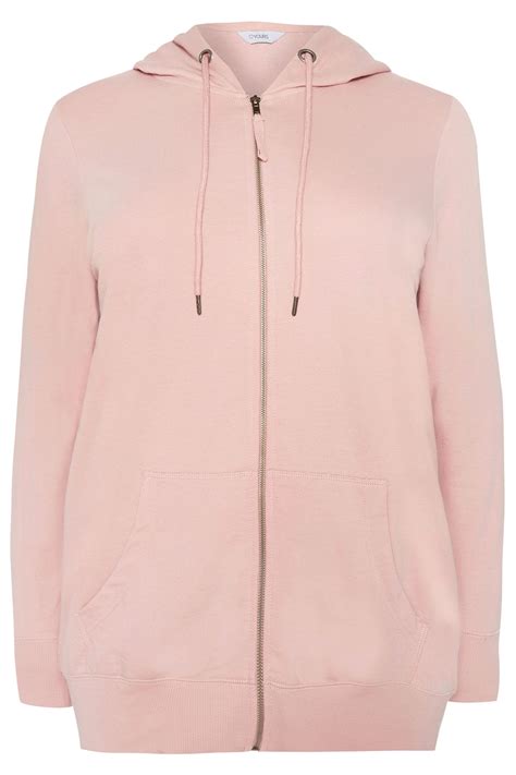 Pink Zip Through Hoodie Sizes 16 36 Yours Clothing