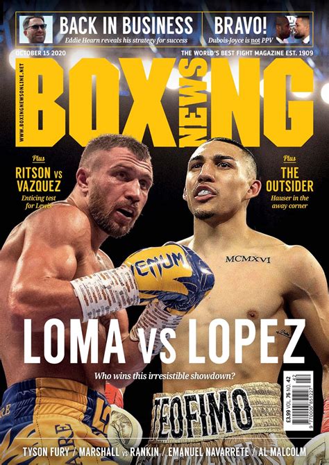 Boxing News Magazine 15 Oct 2020 Subscriptions Pocketmags