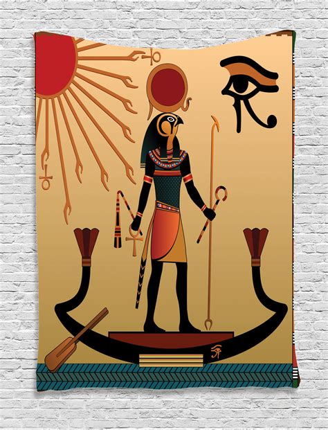 Ancient God Sun Ra Egyptian Faith Cultural Pagan Art Print Wall Hanging
