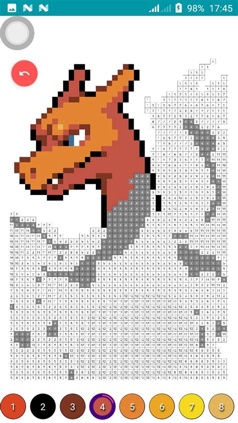 Pixel is one of ayden's pokémon currently residing at ayden's home in phenac city. Color by Number Pokemon Pixel Art for Android - APK Download