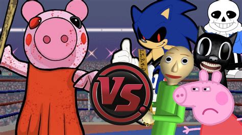 Piggy Rap Concert Roblox Piggy Vs Sonic Sonicexe Peppa Pig Baldi