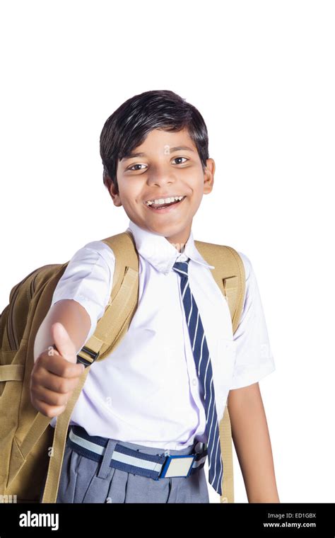 1 Indian Child School Student Showing Thumbs Up Stock Photo Alamy