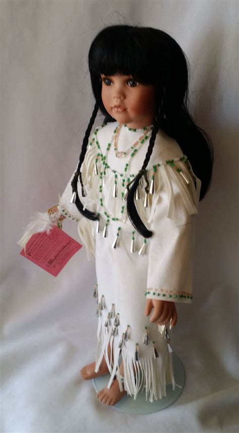 native american indian porcelain doll vintage 16 doll created by patricia rose for paradise