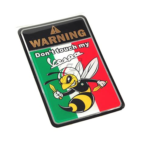 3d motorcycle stickers don t touch my vespa warning decals case for piaggio vespa gts gtv lx lxv