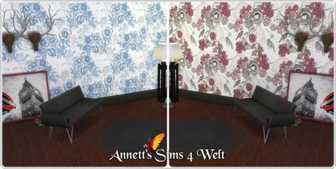 Vintage Wallpapers Part 1 At Annetts Sims 4 Welt Sims 4 Updates
