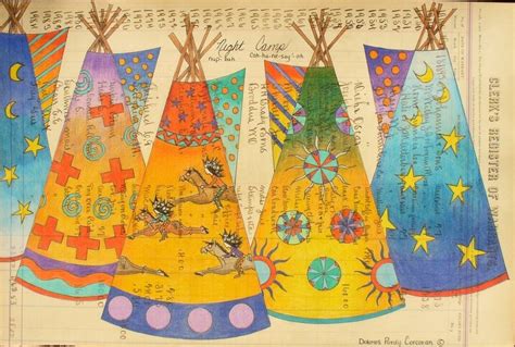 Dolores Purdy Corcoran Ledger Art Native American Decor Native