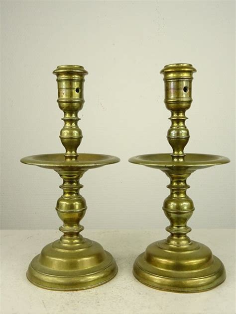 Two Brass Candlesticks Netherlands 18th Century Catawiki