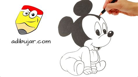 Dibujos para colorear de mickey mouse. Cómo dibujar a Mickey Mouse bebé | How to draw baby Mickey ...