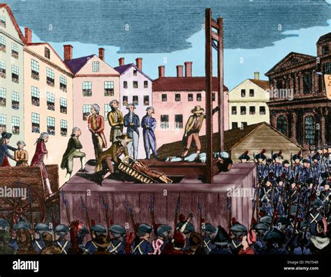French Revolution (1789-1799). Execution of nine young immigrants Stock Photo - Alamy