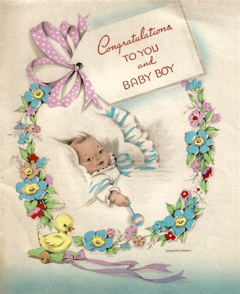Shop baby thank you cards. Vintage baby boy congratulations card digital download 300 dpi
