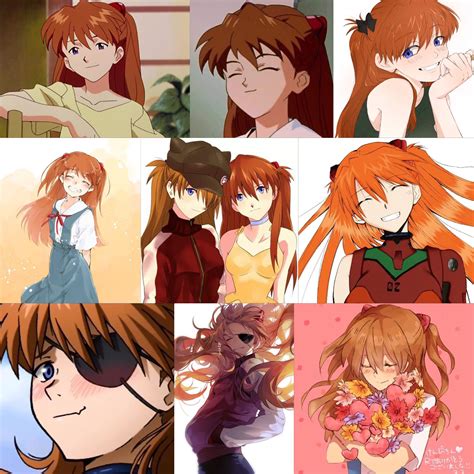 Wholesome Asuka Sohryu And Asuka Shikinami Collage Asushin