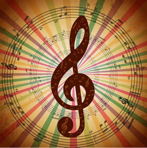 Colorful Music Notes Background Vectors Free Download Graphic Art Designs