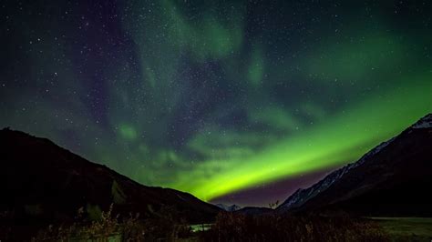 Northern Lights At Richardson Hwy Alaska 4k Youtube